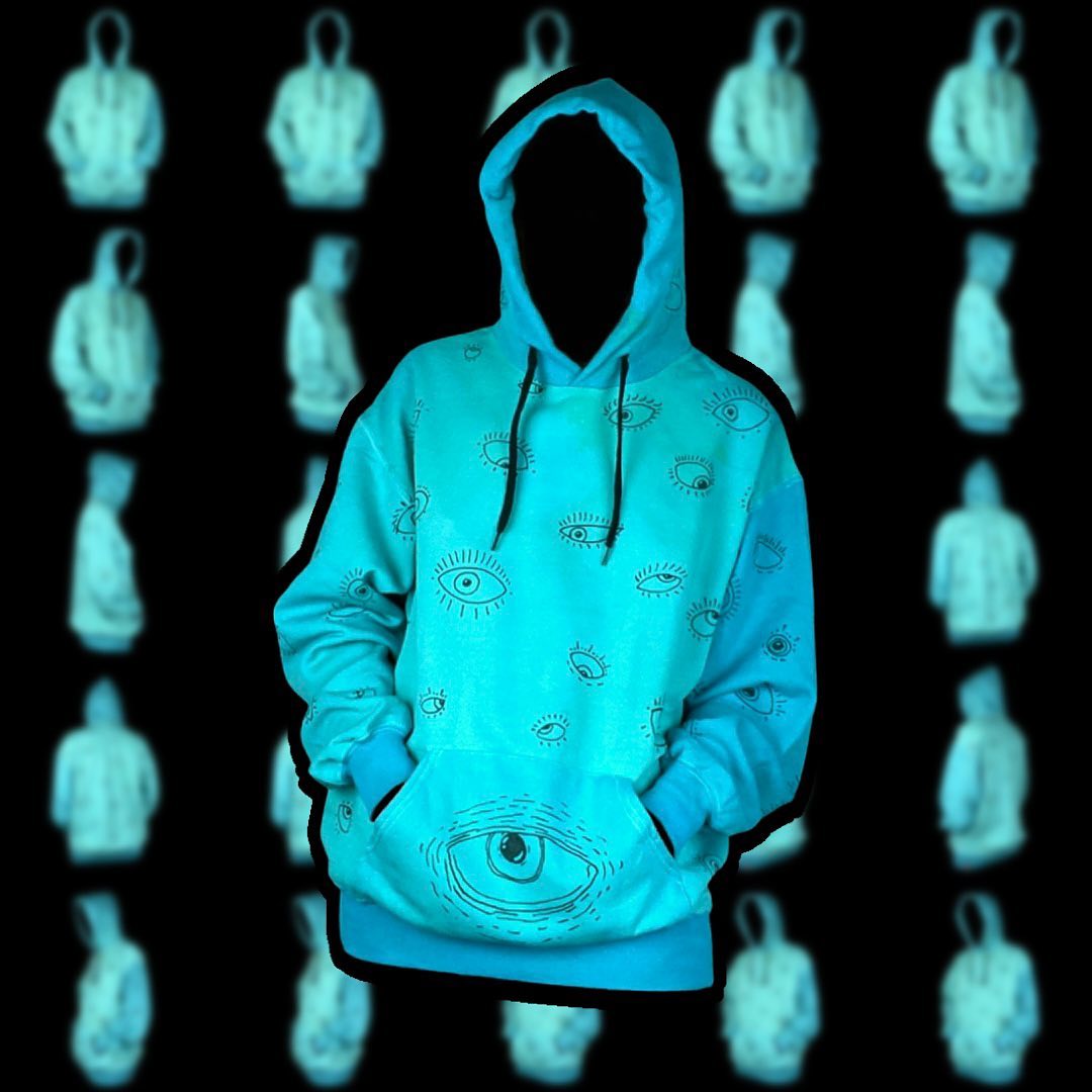 ALL_EYES_ON_ME custom dyed hoodie