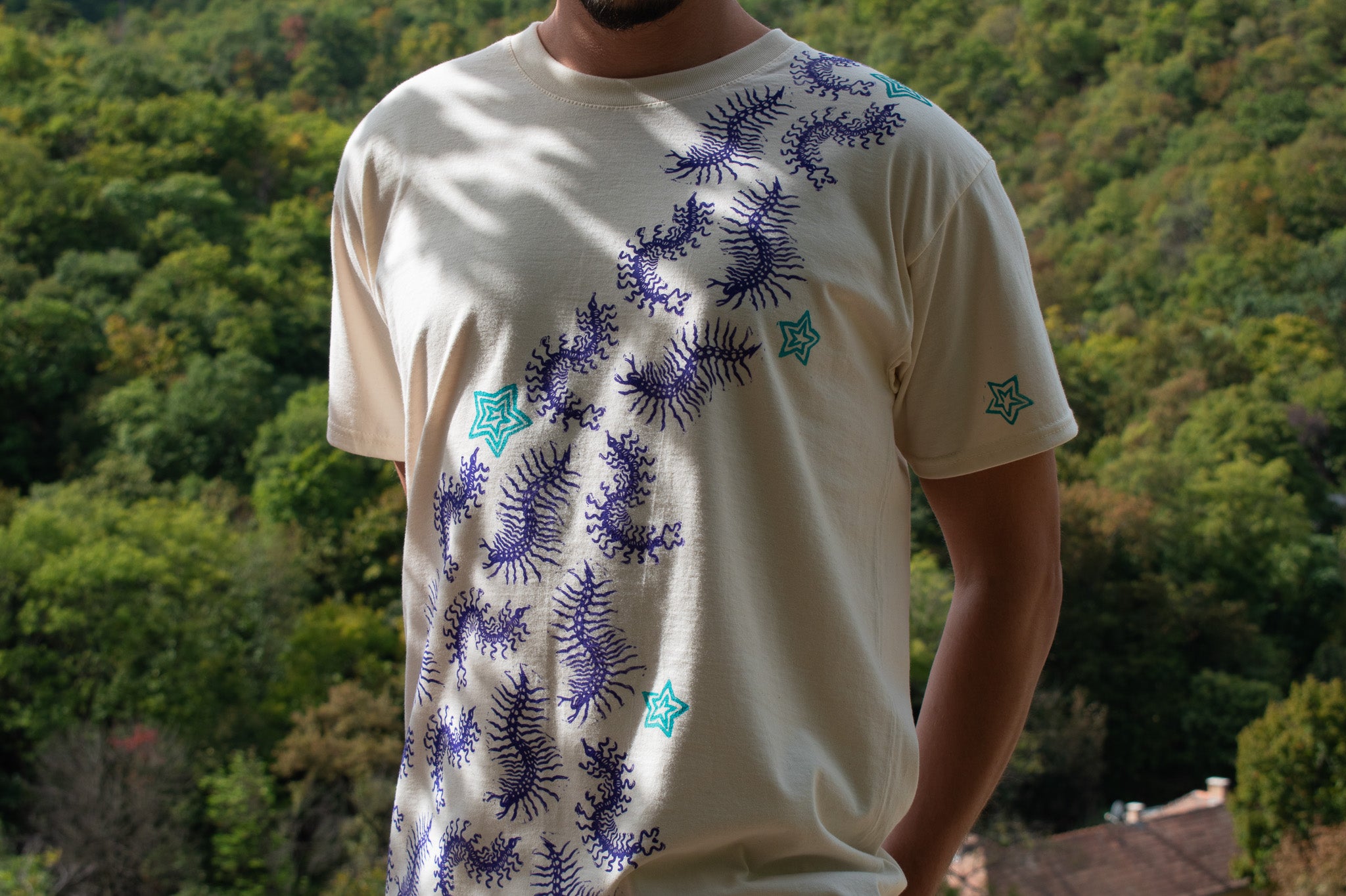 CENTIPEDE_BLOCK_PRINTED T-SHIRT