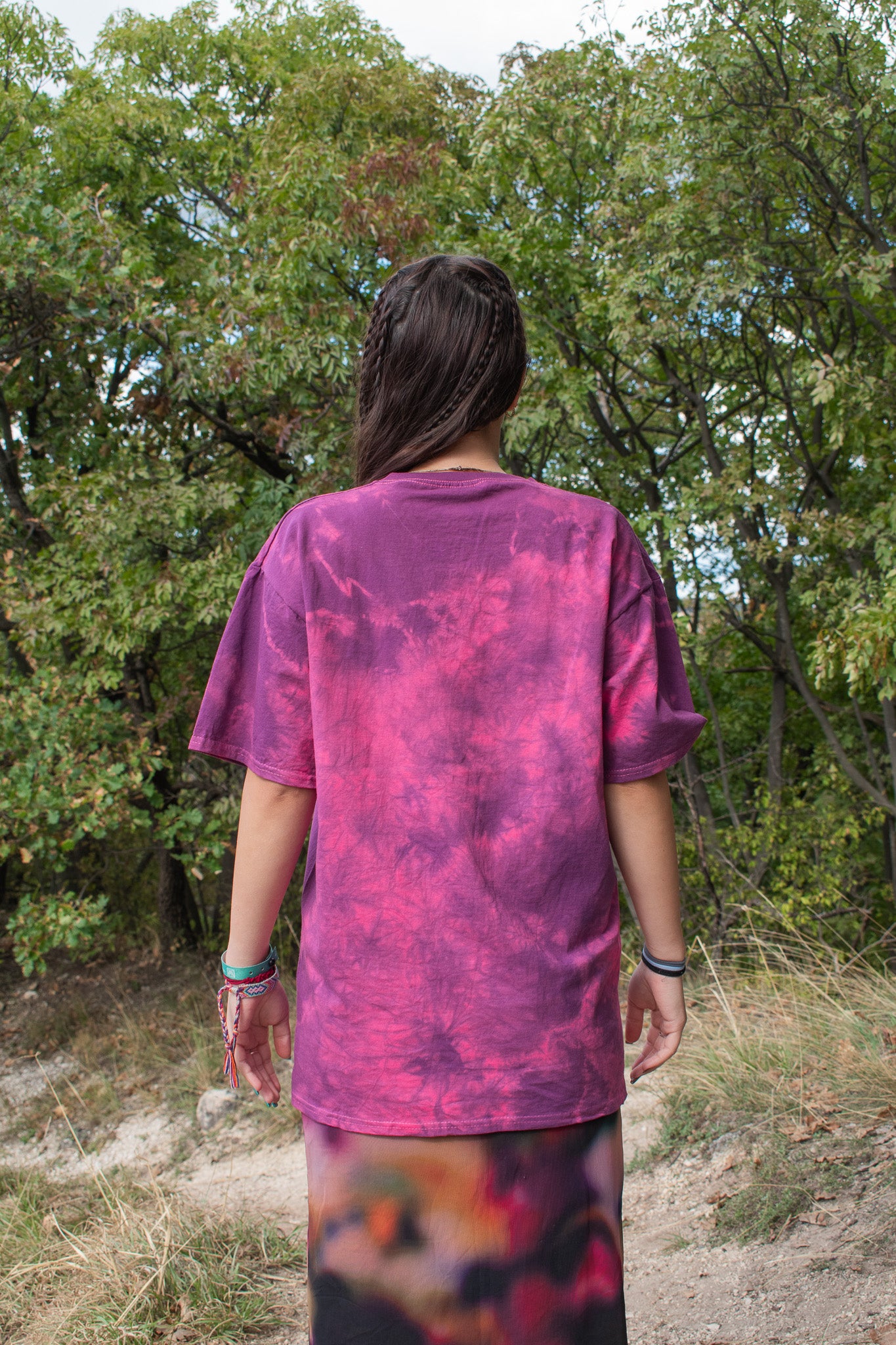 CENTIPEDE block printed custom dyed t-shirt