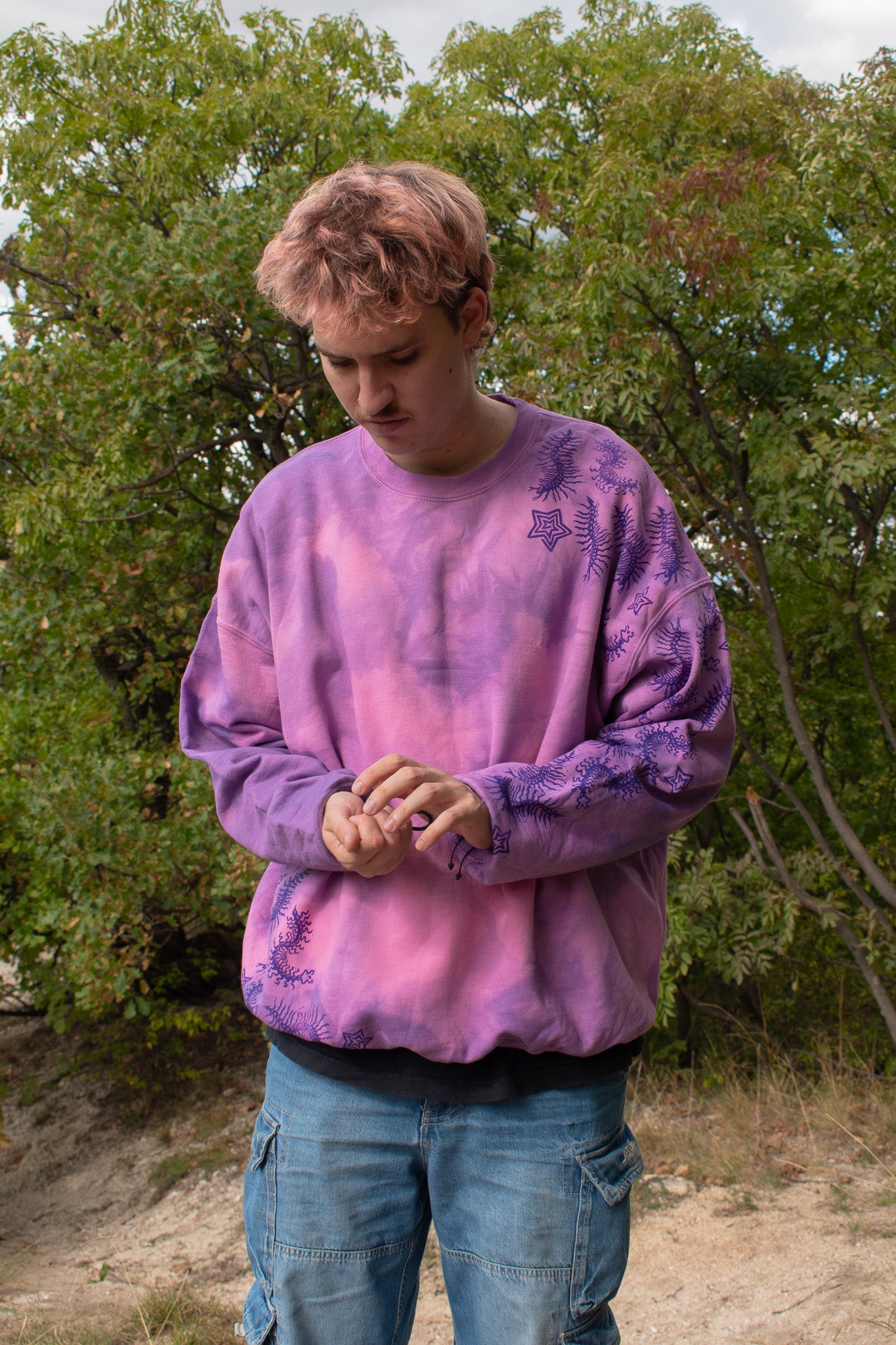 CENTIPEDE Block Printed Sweatshirt