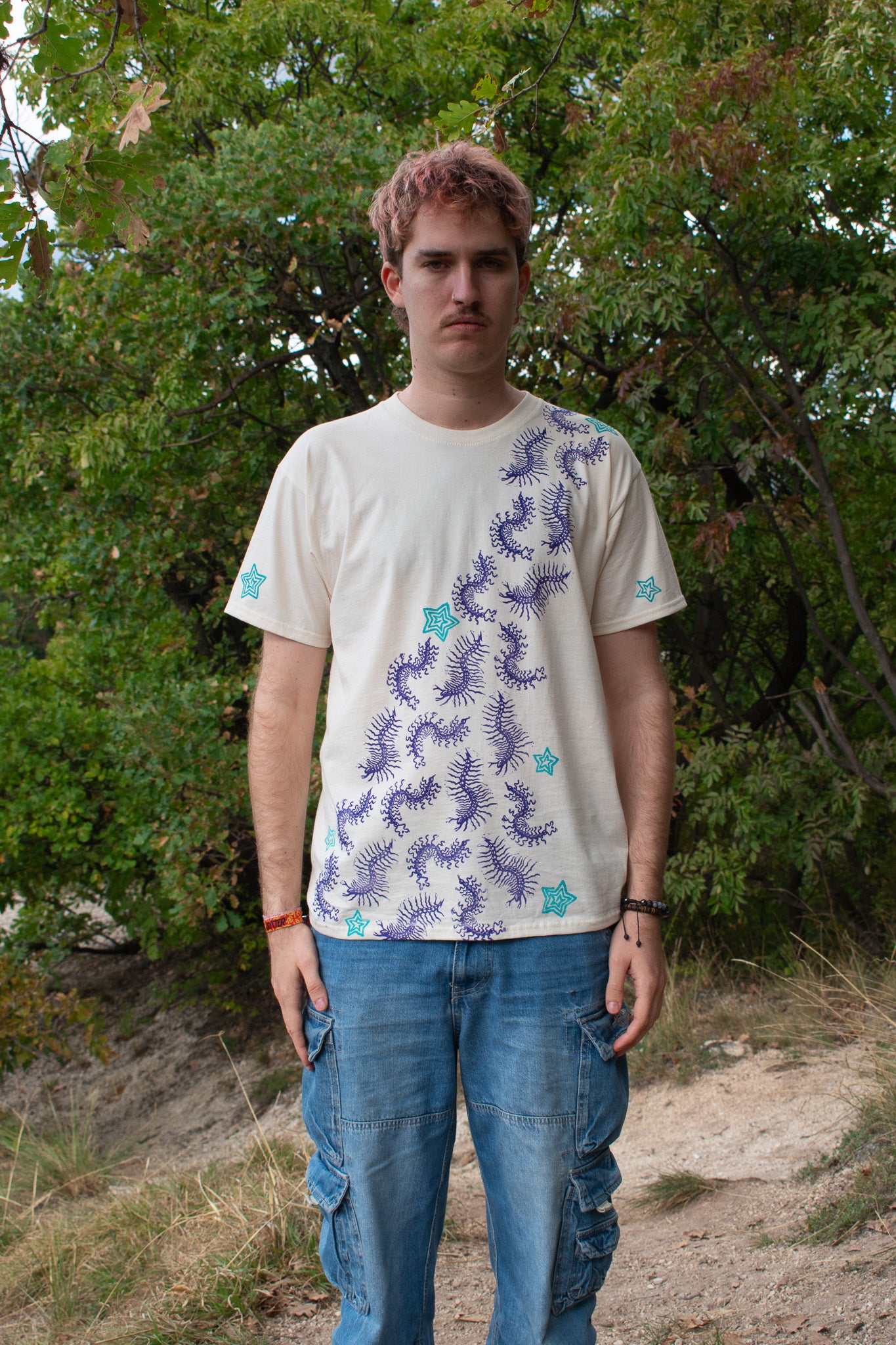 CENTIPEDE_BLOCK_PRINTED T-SHIRT