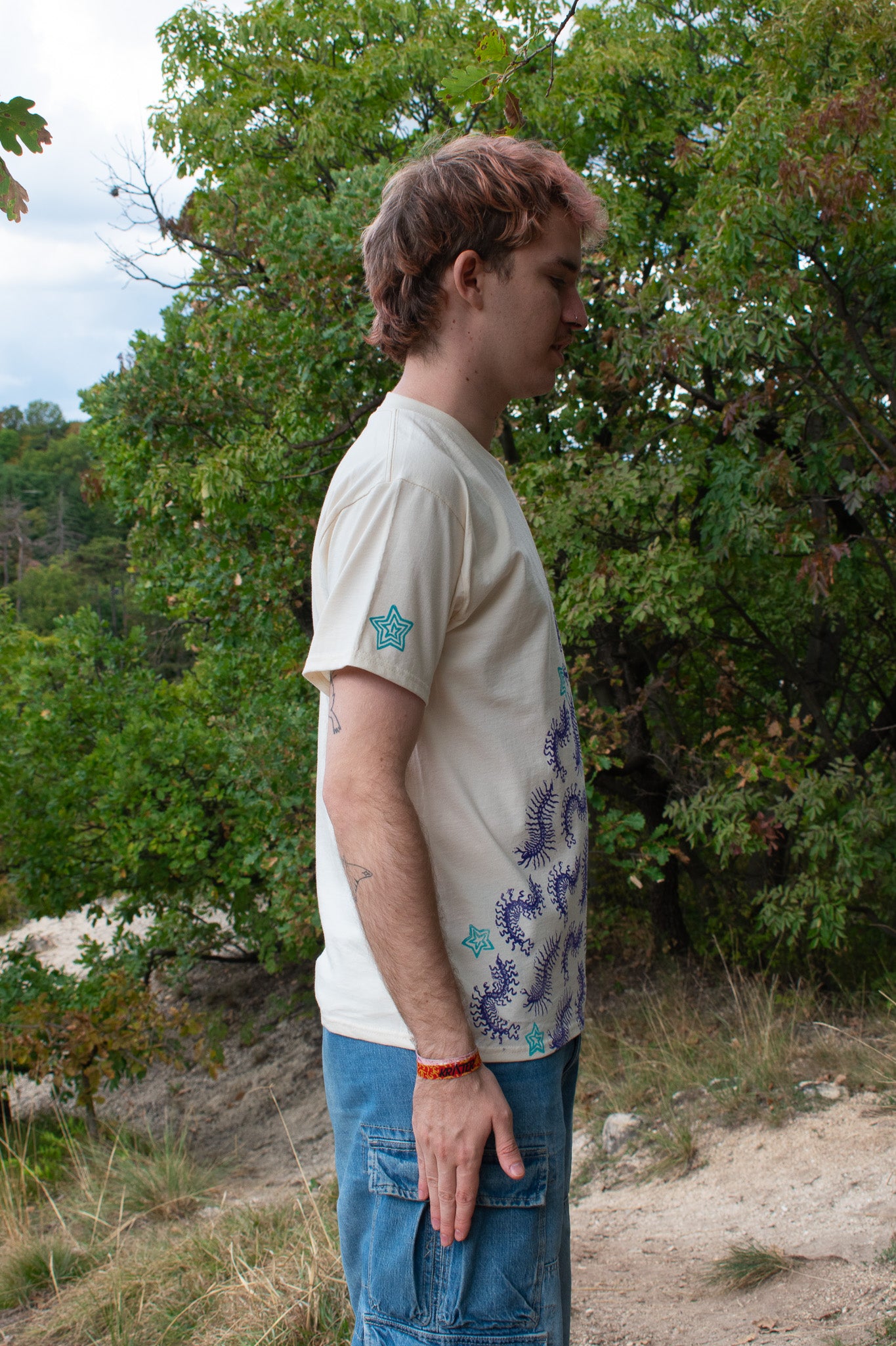 CENTIPEDE_BLOCK_PRINTED T-SHIRT