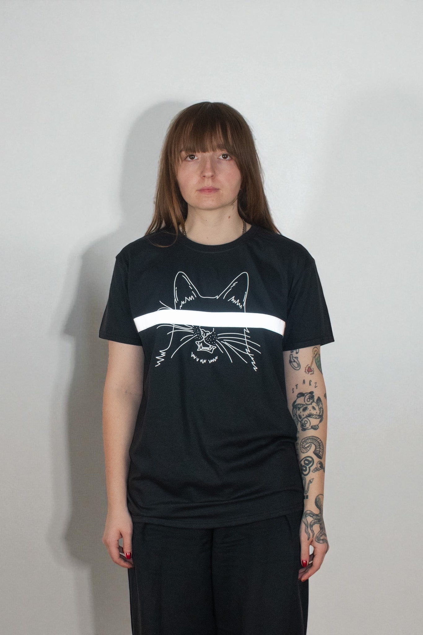 REFLECTIVE CENSORED KITTY T-SHIRT