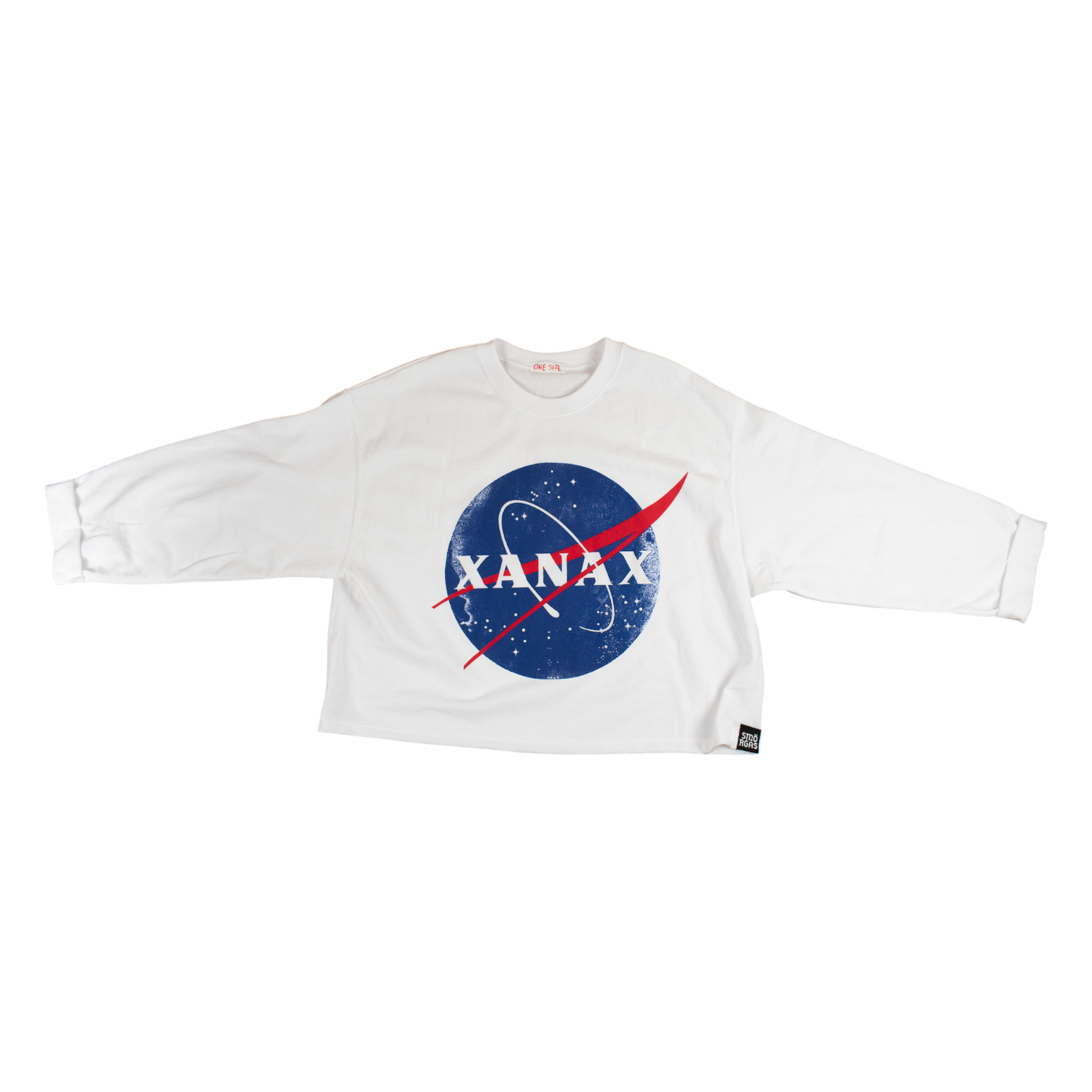 XANAX x NASA THEMED SWEATSHIRT CROPPED