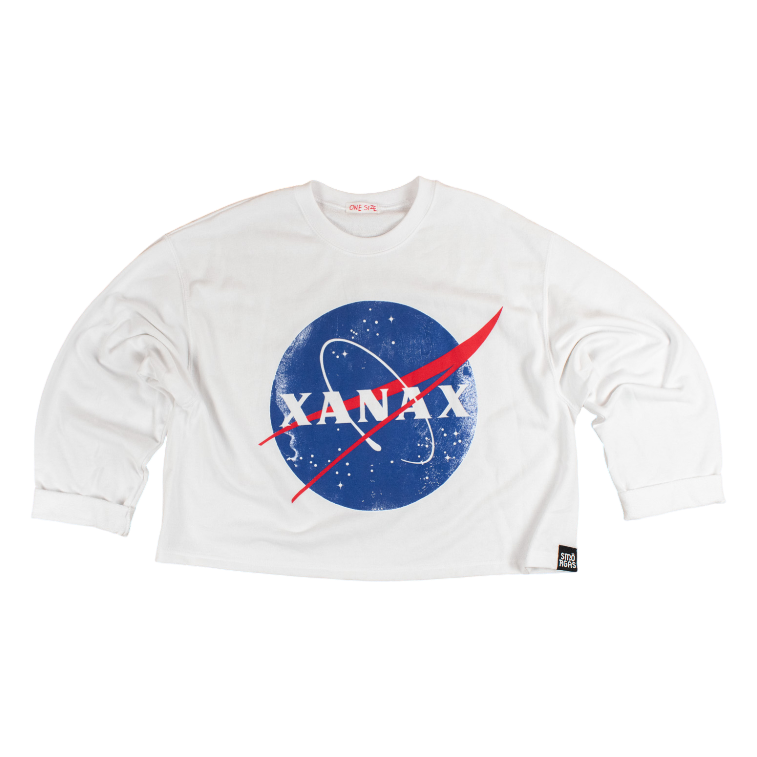 XANAX x NASA THEMED SWEATSHIRT CROPPED