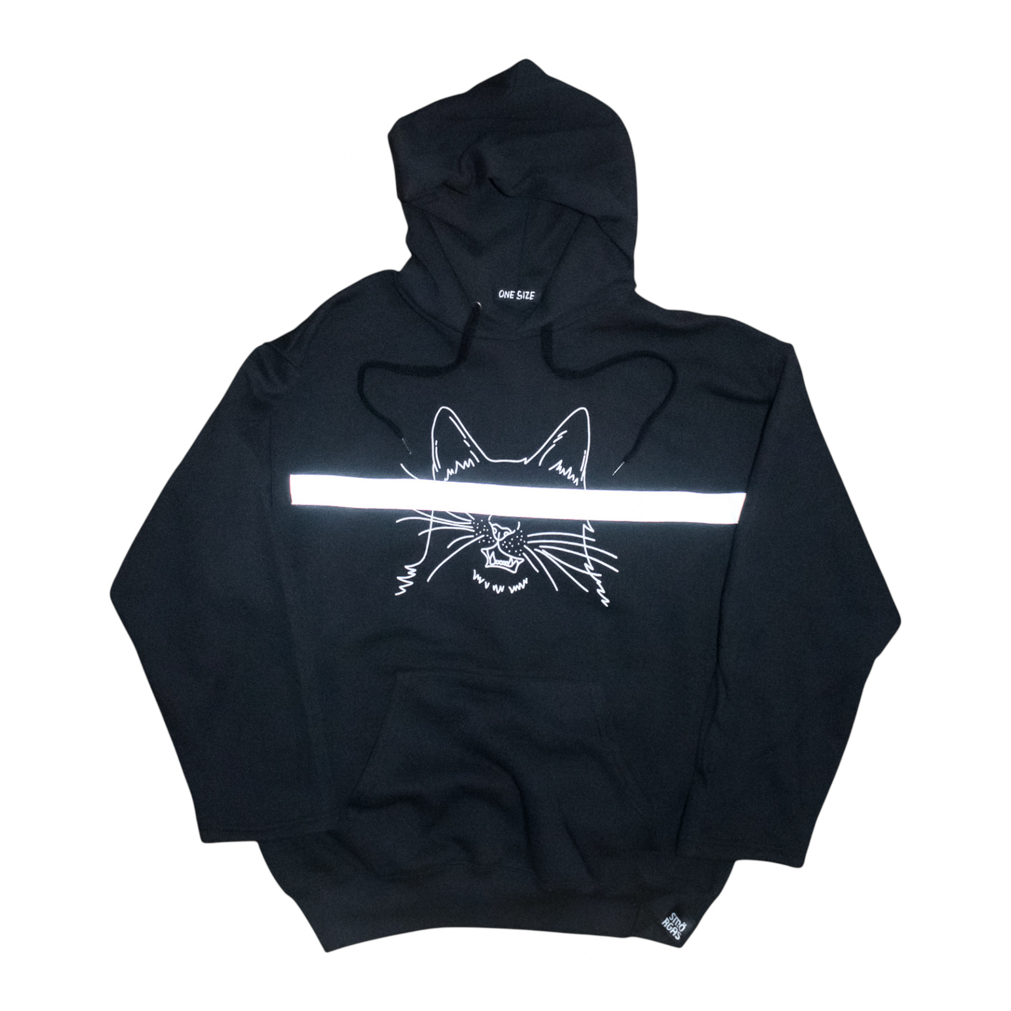 REFLECTIVE CENSORED KITTY HOODIE