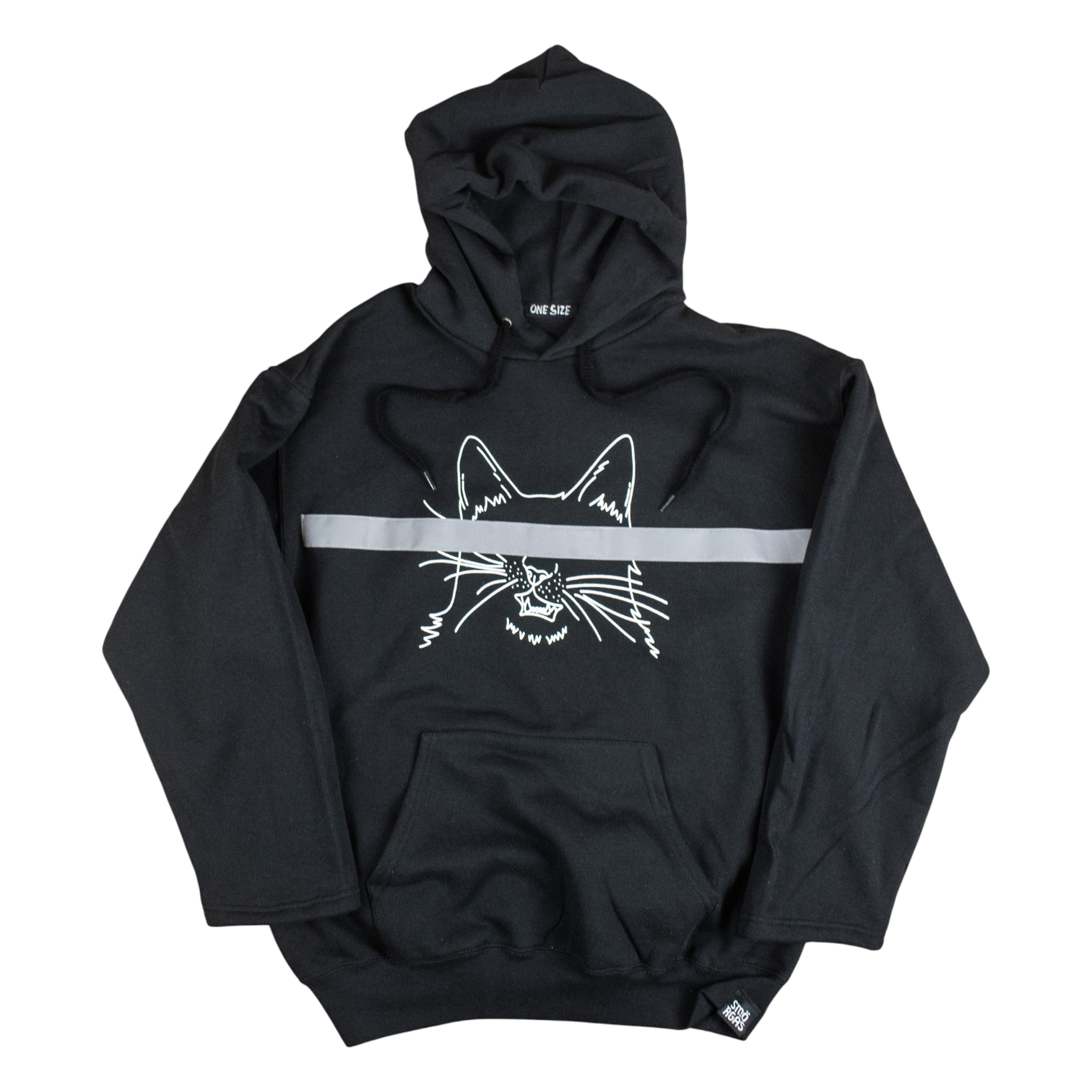 REFLECTIVE CENSORED KITTY HOODIE