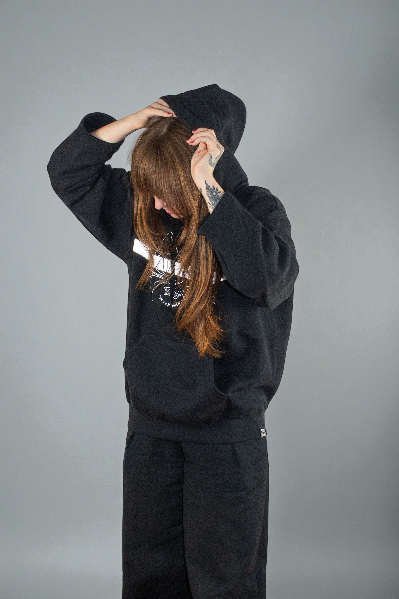 REFLECTIVE CENSORED KITTY HOODIE