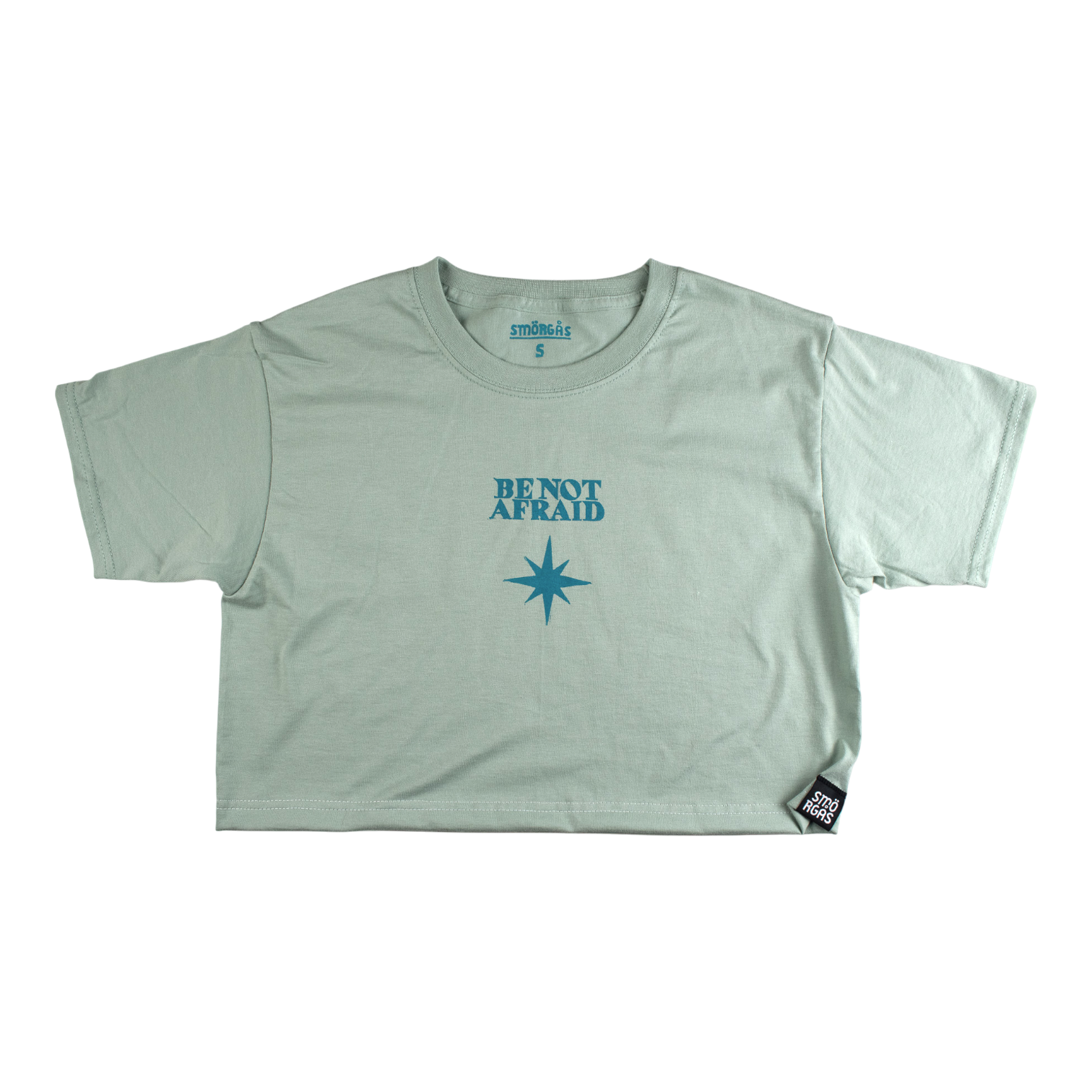 SIMPLE_MESSAGE BLOCK PRINTED CROPPED T-SHIRT