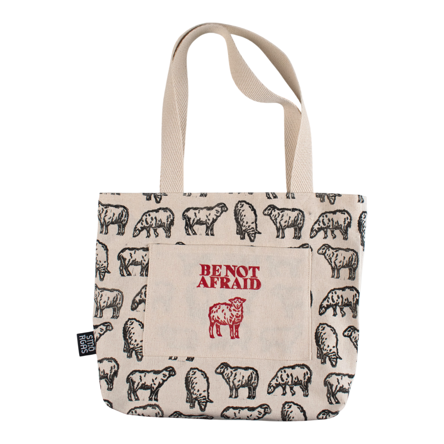 LOST_AND_FOUND BLOCK PRINTED TOTE BAG