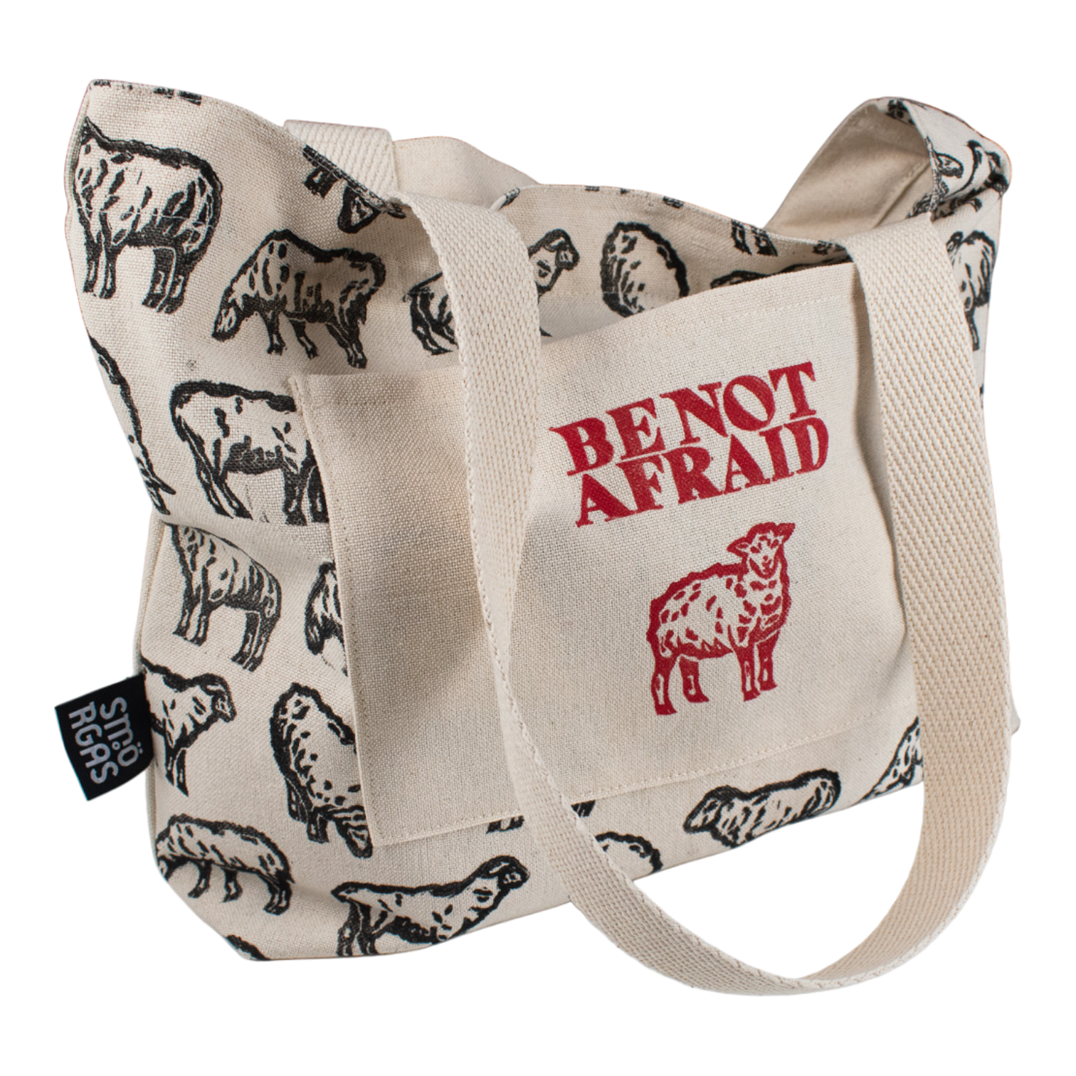 LOST_AND_FOUND BLOCK PRINTED TOTE BAG