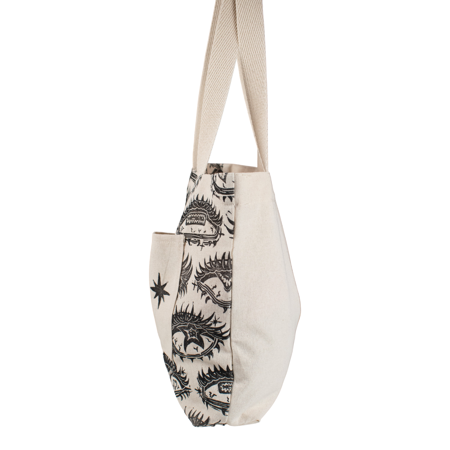 BE_NOT_AFRAID BLOCK PRINTED TOTE BAG