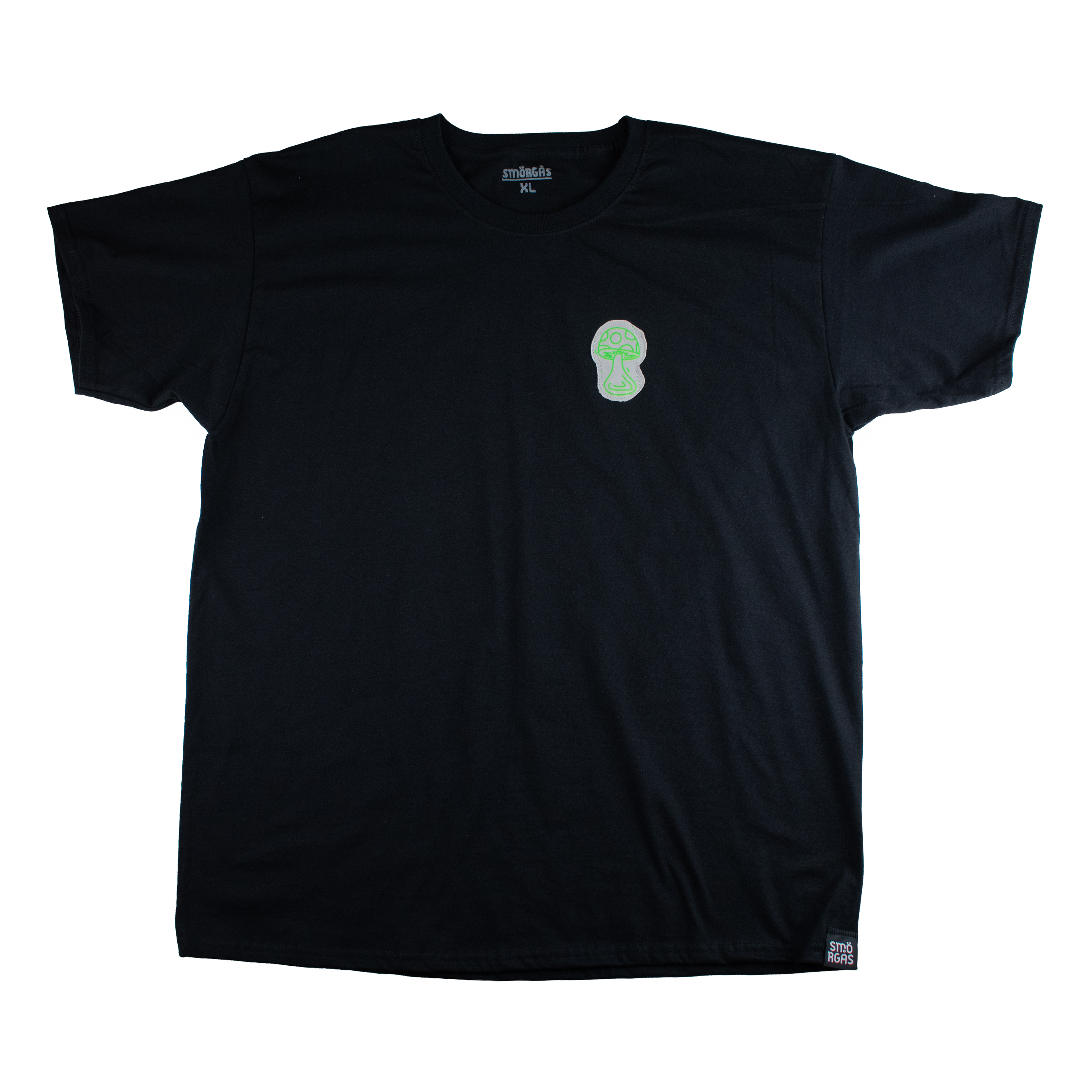 MUSHROOM_PATCHT-SHIRT BLACK