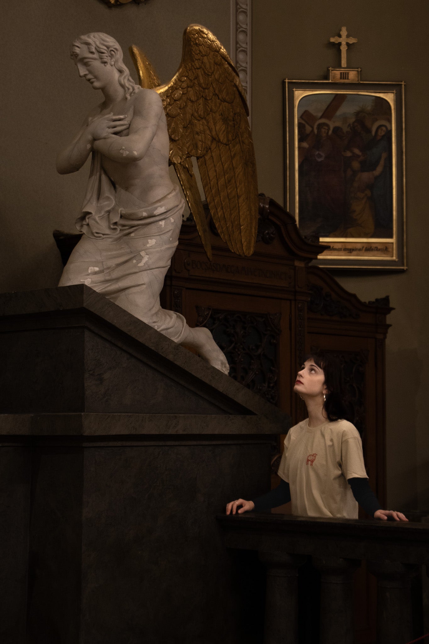 LOST_AND_FOUND BLOCK PRINTED T-SHIRT CROPPED