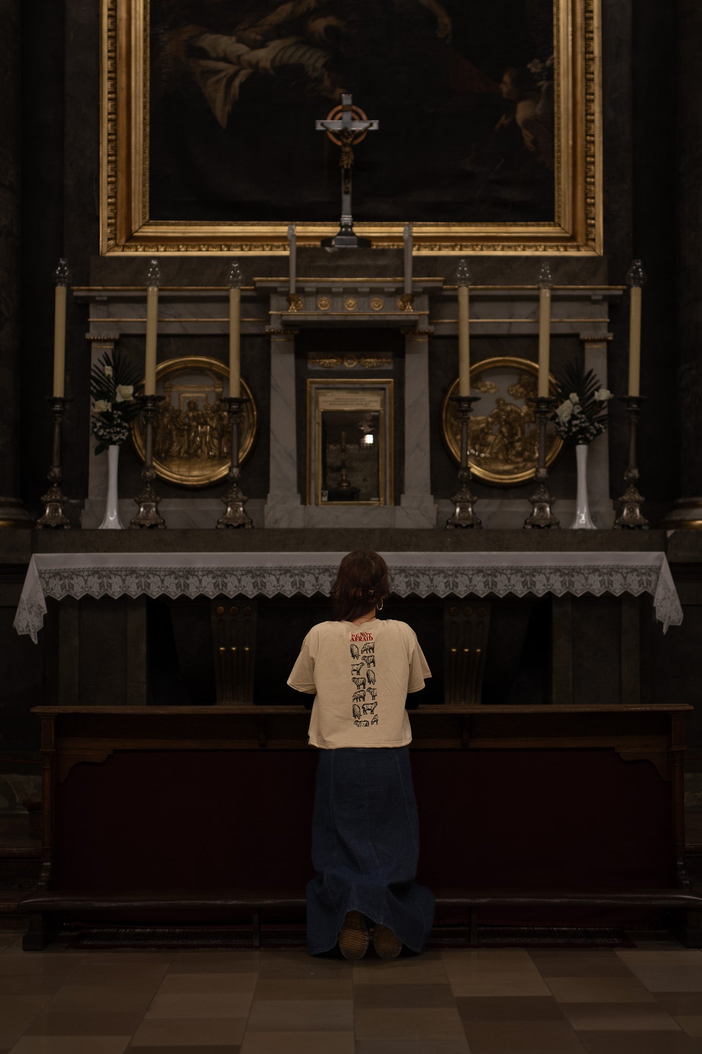 LOST_AND_FOUND BLOCK PRINTED T-SHIRT CROPPED