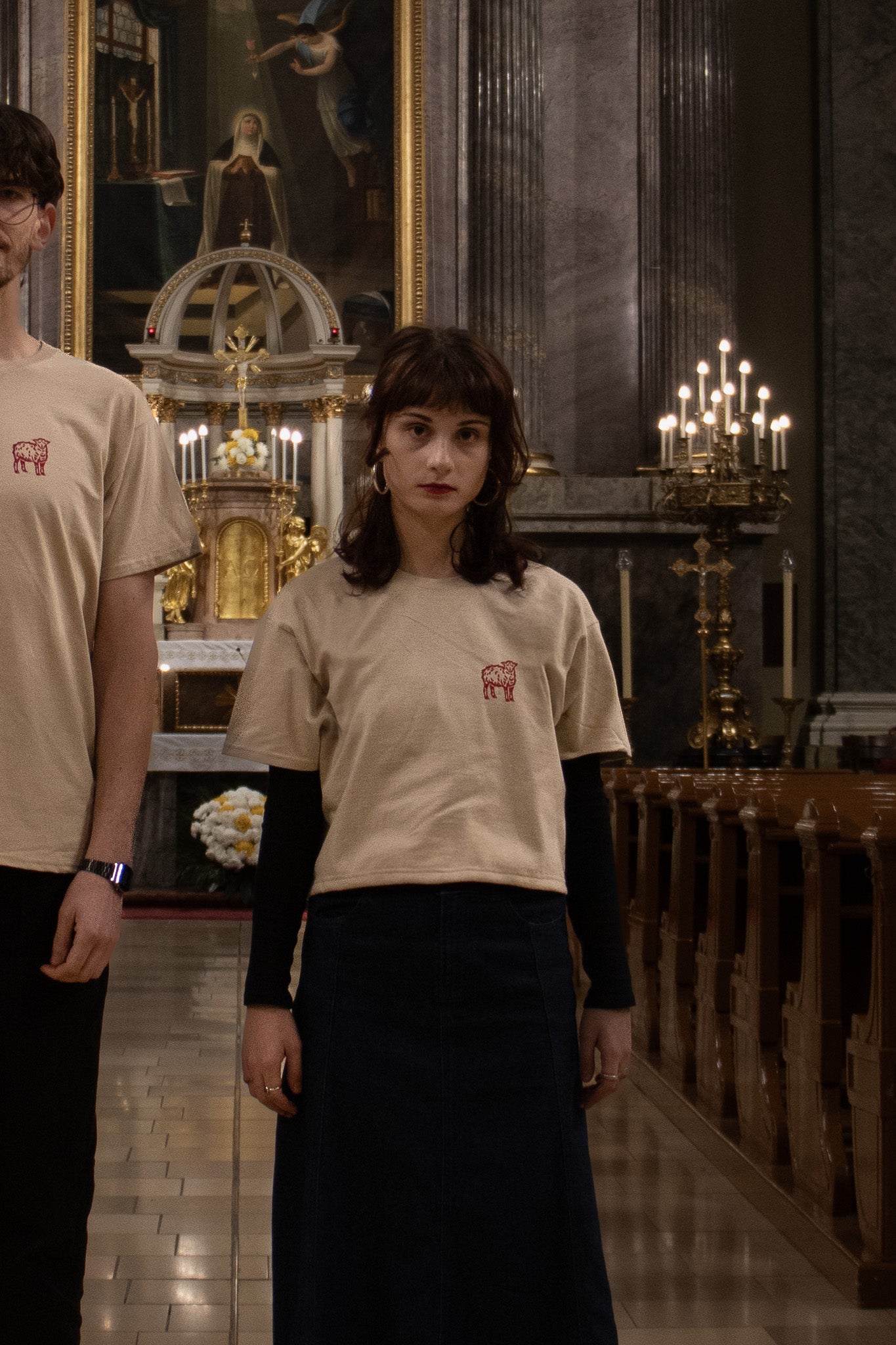 LOST_AND_FOUND BLOCK PRINTED T-SHIRT CROPPED