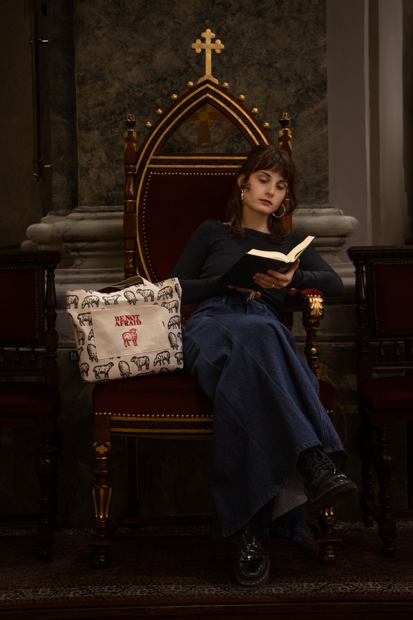 LOST_AND_FOUND BLOCK PRINTED TOTE BAG