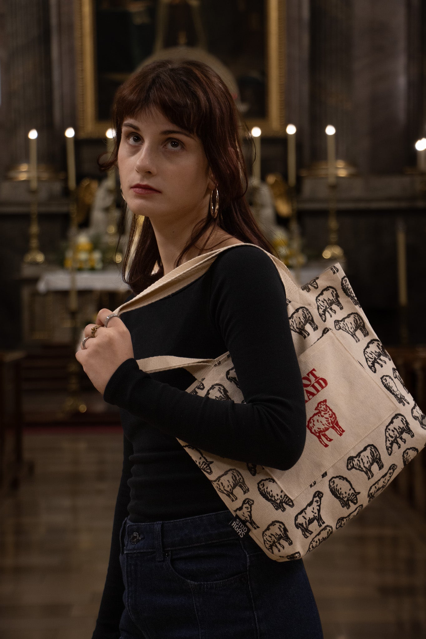 LOST_AND_FOUND BLOCK PRINTED TOTE BAG