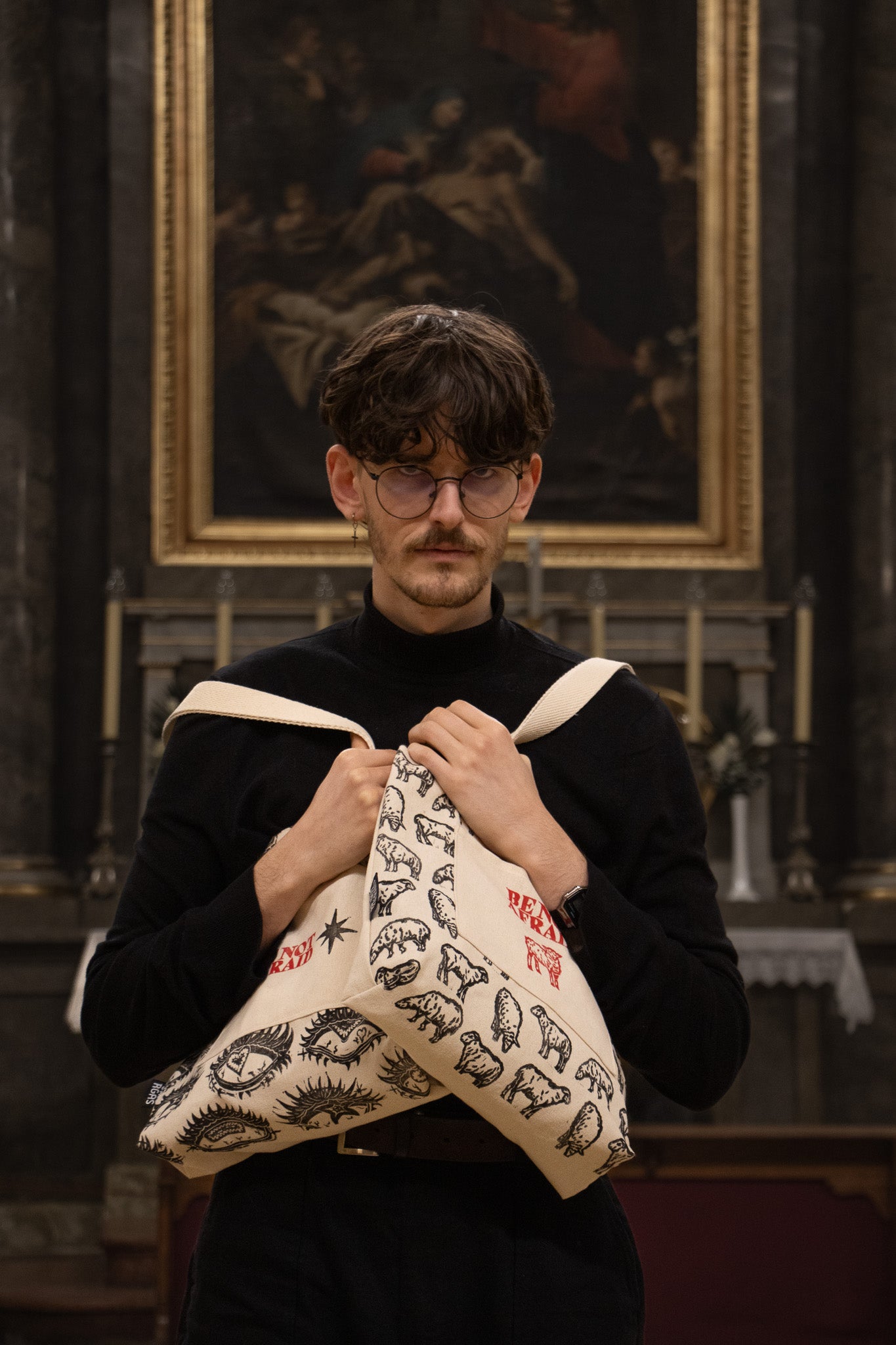 LOST_AND_FOUND BLOCK PRINTED TOTE BAG