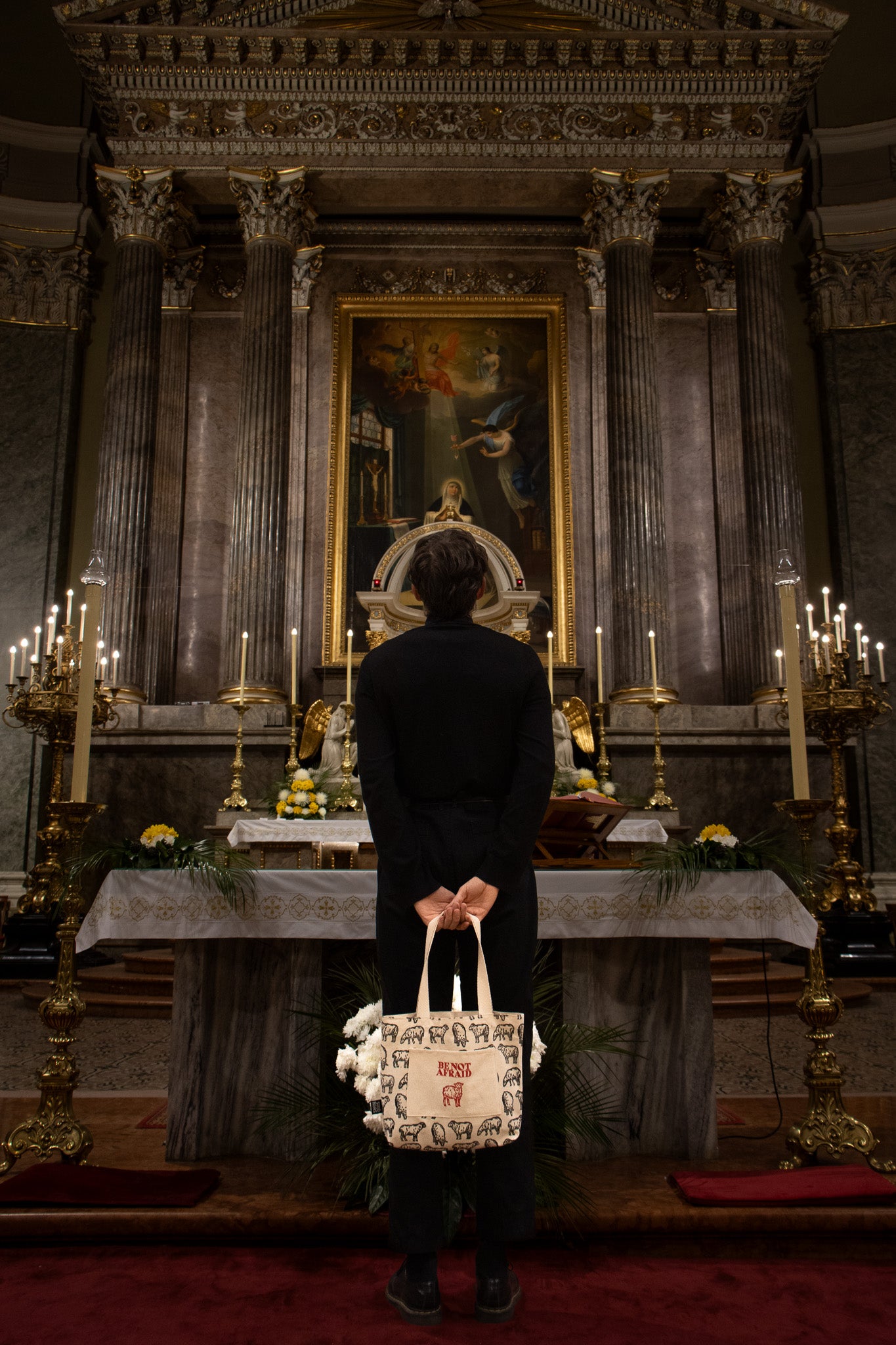 LOST_AND_FOUND BLOCK PRINTED TOTE BAG