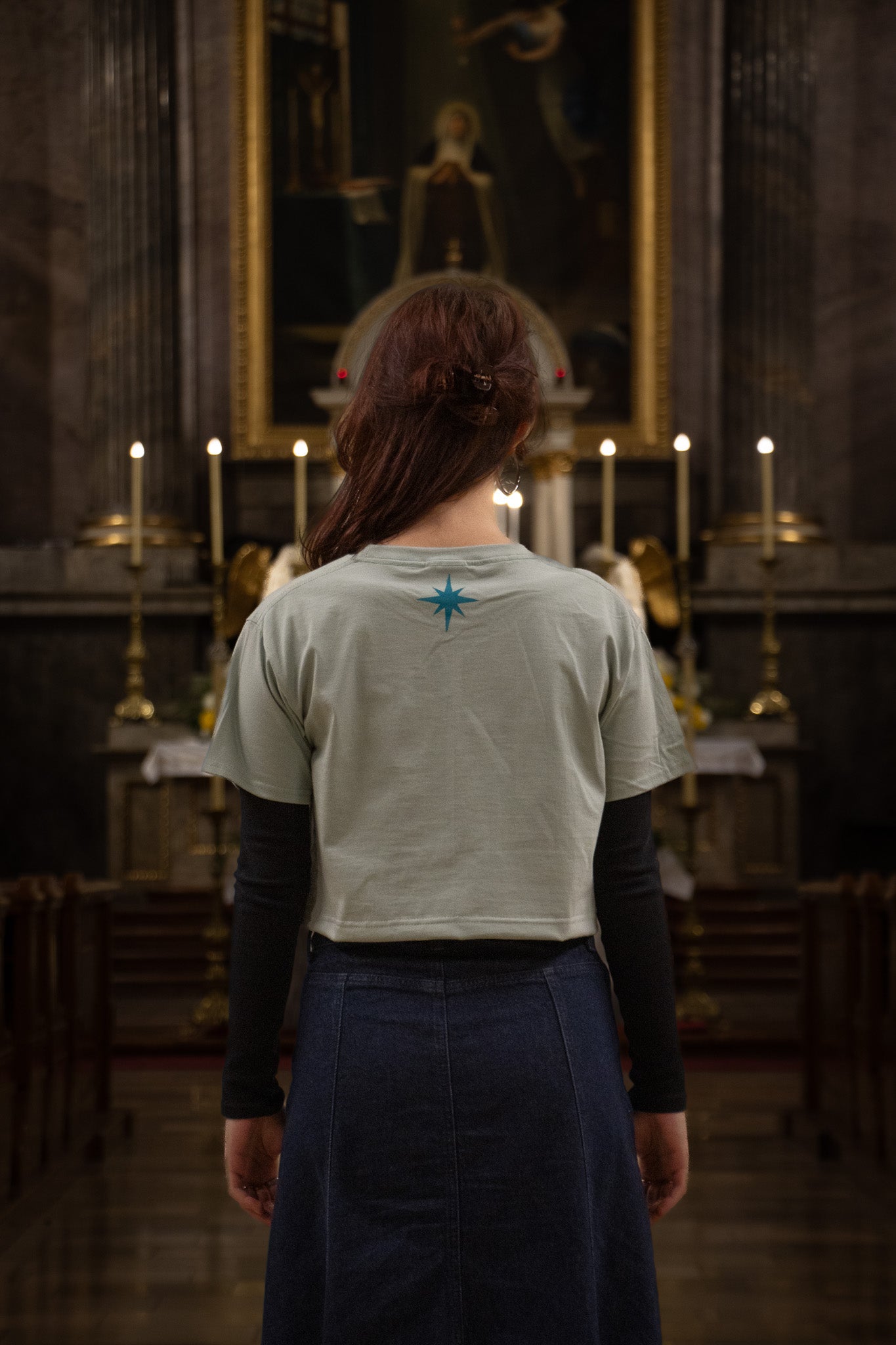 SIMPLE_MESSAGE BLOCK PRINTED CROPPED T-SHIRT