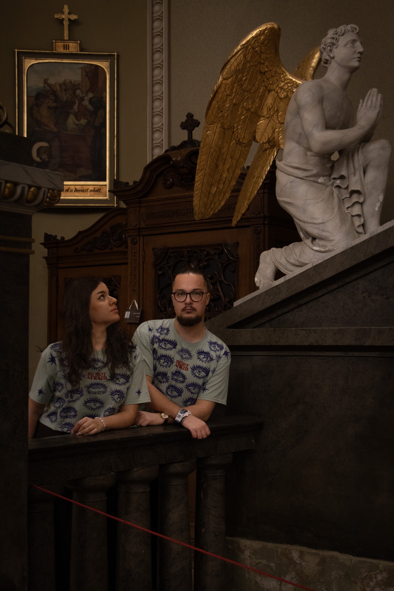 BE_NOT_AFRAID BLOCK PRINTED T-SHIRT