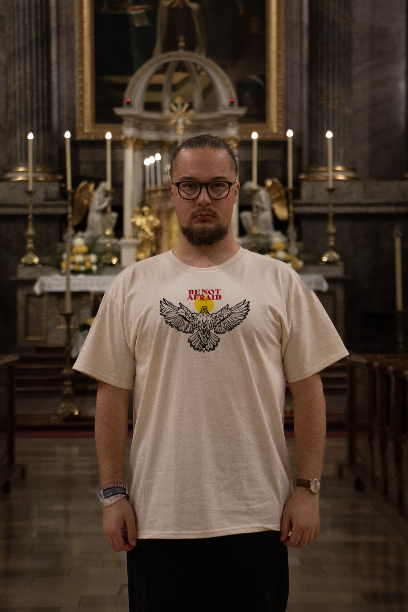 SPIRIT_DOVE BLOCK PRINTED T-SHIRT