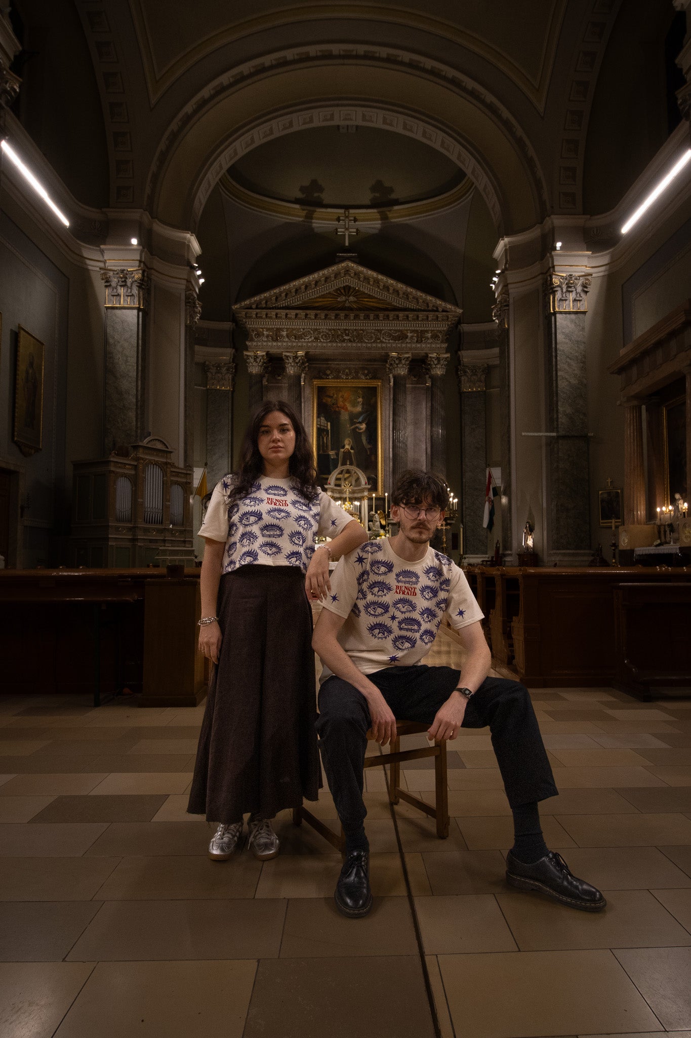 BE_NOT_AFRAID BLOCK PRINTED T-SHIRT