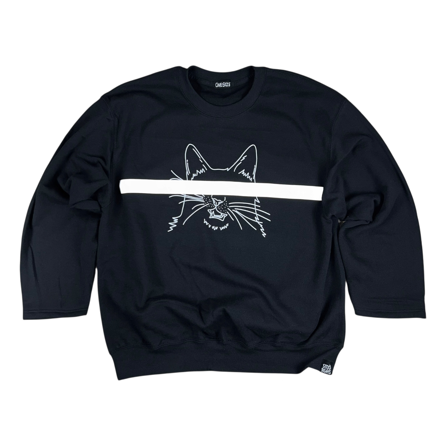 REFLECTIVE CENSORED KITTY SWEATSHIRT