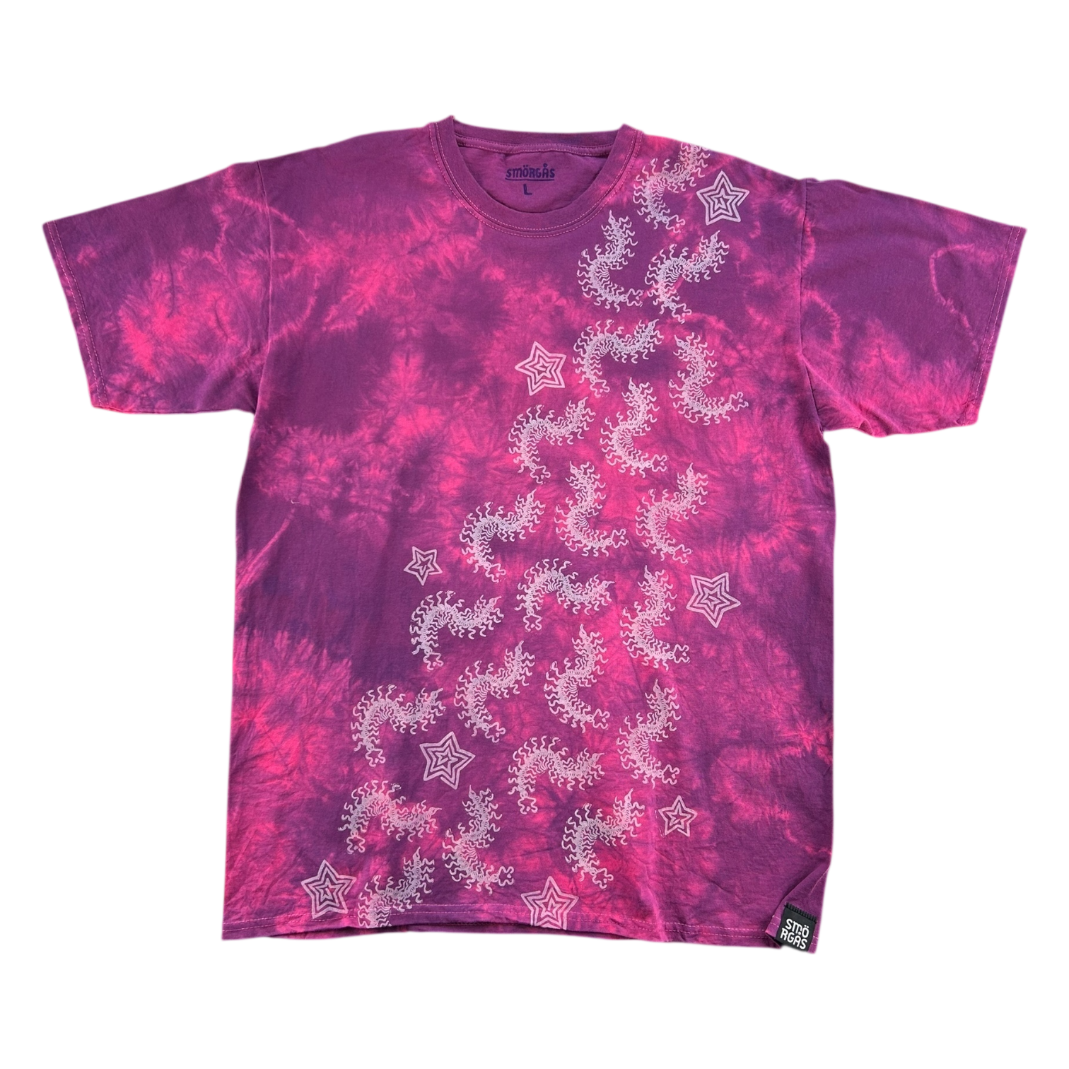 CENTIPEDE block printed custom dyed t-shirt