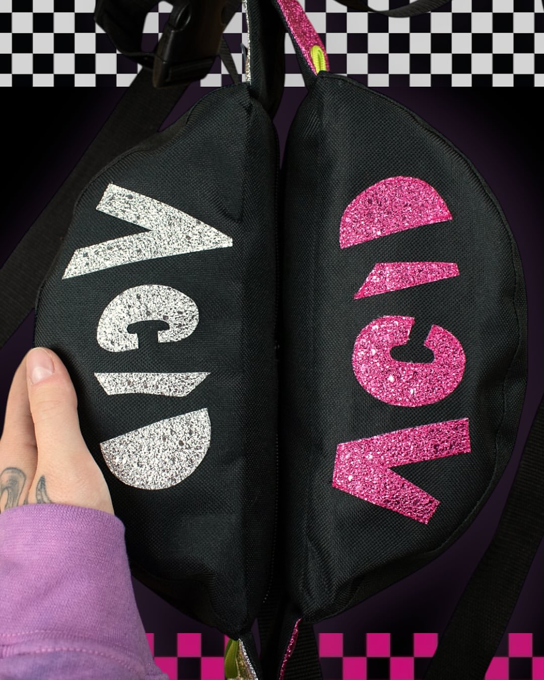 PINK ACID SMILEY FANNY PACK